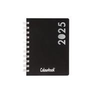 Colourbook Tendence - Agenda Giornaliera 2025, Spirale in Metallo (Nero)