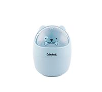 Colourbook Tiny Friends - Cestino Multifunzione Da Scrivania, Formato Ø 12,5 x 15 cm, Azzurro pastello