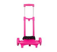 Colourbook Trolley - Carrello Porta Zaino Scuola Pieghevole, 3 ruote (Rosa)