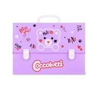 Colourbook Valigetta Portadisegni Coccolotti Love Viola Polionda 38x27 Cm Doppia Clip Maniglia Scomparsa Idrorepellente Scuola Bambini
