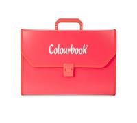 Colourbook - Valigetta Portadisegni con Tracolla e Maniglia Colore Rosso - Formato 28x39cm A4 - Resistente e Impermeabile - per Scuola e Ufficio