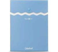 Colourbook Wave Folder - Busta Portadocumenti con Bottone e Soffietto, Formato A4, Plastica Resistente
