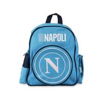 Colourbook | Zaino Asilo SSC Napoli | Azzurro, 25x17x10 cm, materiale resistente | Spallacci imbottiti regolabili, tasca porta borraccia, zip con puller silicone | Per bambini