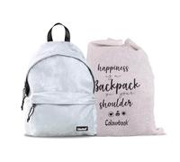 Colourbook Zaino Casual Elegance 23 Litri Dune Grigio - Zainetto con Schienale Imbottito, Zip Robusta, Design Animalier Sofisticato, 41x31x16 cm, Scuola e Università