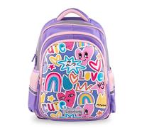 Colourbook - Zaino Scuola Abstract, Spallacci Imbottiti e Regolabili, 40x21x22 cm, 26L (Cute)