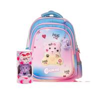 Colourbook - Zaino Scuola Coccolotti, Schienale Ergonomico Imbottito, Spallacci Regolabli, Dimensioni 44x34x17, 25 litri, Official Licensee (Love Rosa)