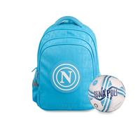 Colourbook Zaino Scuola Napoli Pallone Omaggio (Azzurro)
