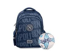 Colourbook Zaino Scuola Napoli Pallone Omaggio (Blu)