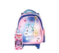 Colourbook - Zaino Trolley Coccolotti, Zaino Trolley, Contiene un Coccolotto Love&Tell, Manico Allungabile, Dimensioni 38x25x12, Official Licensee (Love Azzurro)