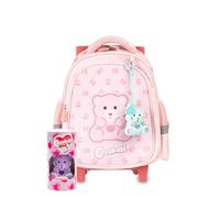 Colourbook - Zaino Trolley Coccolotti, Zaino Trolley, Contiene un Coccolotto Love&Tell, Manico Allungabile, Dimensioni 38x25x12, Official Licensee (Classic Rosa)