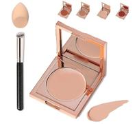 Coloured Clay CC Undereye Corrector, Undereye Colour Corrector for Dark Circles, Undereye Corrector with Brush, Under Eye Concealer, Cream Foundation Under Eye Makeup