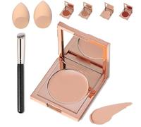 Coloured Clay CC Undereye Corrector, Undereye Colour Corrector for Dark Circles, with Brush, Under Eye Concealer, Cream Foundation Under Eye Makeup