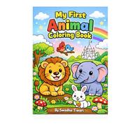 Colourful Animals: Fun Colouring Book for kids aged 3 to 6: Simple and cute animal colouring pages for toddlers preschoolers and kindergarten kids to Spark creativity and early learning
