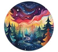 Colourful Christmas Tree 1000 Pezzi Jigsaw Puzzle Giochi Educativi Creatività Puzzle Rotondo Sfida Colore Per Adulti E Bambini 1000pcs (67.5x67.5cm)