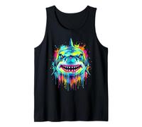 Colourful Cool Shark Head in Vivid Shades Artistic Designed Canotta