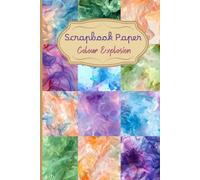 Colourful Fluid Explosion Scrapbook Paper Pack: 24 Double-Sided A5 Peach, Blue, Green & Purple Abstract Patterns | Printed Junk Journal & Scrapbooking Papers