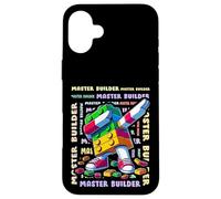 Colourful Master Builder Dabbing Blocks Bricks Builder Custodia per iPhone 16 Plus