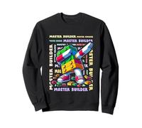 Colourful Master Builder Dabbing Blocks Bricks Builder Felpa