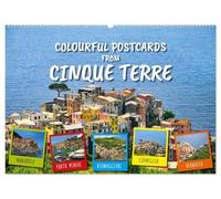 Colourful Postcards from Cinque Terre (Wall Calendar 2026 DIN A2 landscape), CALVENDO 12 Month Wall Calendar: Discover the picturesque ligurian fishing villages in Cinque Terre