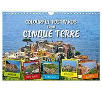 Colourful Postcards from Cinque Terre (Wall Calendar 2026 DIN A4 landscape), CALVENDO 12 Month Wall Calendar: Discover the picturesque ligurian fishing villages in Cinque Terre