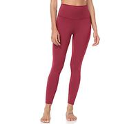 Colourfulkoala 7/8 Leggings a Vita Alta Donna Pantaloni Yoga Palestra Controllo della Pancia per Sportivi o Casual, Rosso, L