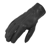 COLOURLINX Guanti da guida da uomo in pelle, sfoderati, retrò, vintage, classici, eleganti, in vera pelle, caldi, termici, invernali, neri, per autista, Nero , XL
