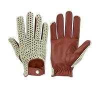 COLOURLINX Guanti da guida in pelle, da uomo, adulti, in vera pelle morbida, in cotone all'uncinetto, estivi, per autista classico inglese, sedia a rotelle, alla moda, per feste formali