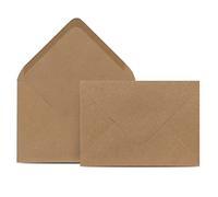 Colours-4-you - 50 buste per lettere, formato DIN C6, 11,4 x 16,2 cm, con chiusura a linguetta con punta da inumidire, colore: marrone, 120 g/m²