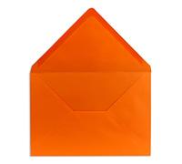 COLOURS-4-YOU Glüxx-Agent - 50 buste per lettere, formato DIN C5, 16,2 x 22,7 cm, 100 g/m², con aletta con punta da inumidirezionale, colore: arancione