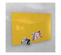 Colours-Manufaktur - Bacheca magnetica RAL 1018, Lavagna Cancellabile, 3 dimensioni diverse: 40 x 60 cm ; 50 x 80 cm ; 60 x 90 cm, colore giallo zincato, Giallo zinco brillante (RAL 1018), 50 x 80 cm