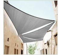 ColourTree 12' x 12' x 12' Grey Triangle CTAPT12 Sun Shade Sail Canopy Mesh Fabric UV Block UPF50 - Commercial Heavy Duty - 190 GSM - 3 Years Warranty (We Make Custom Size)