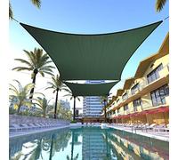 ColourTree TAPR16 20 - Tenda parasole verde da 6 x 21 cm, con blocco UV rettangolare, standard commerciale resistente, 190 g/m², 3 anni di garanzia