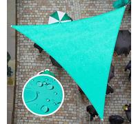 ColourTree Tenda parasole a forma di triangolo, 40,6 x 40,6 m, turchese, impermeabile, tenda parasole in tessuto, blocco UV 95%, resistente ai raggi UV e all'acqua, per esterni, patio, giardino, posto