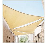ColourTree - Tenda parasole triangolare, resistente ai raggi UV, resistente, qualità commerciale, 3,7 x 3,7 m, colore: Beige