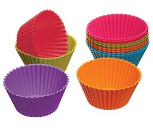 Colourworks Pirottini Muffin in Silicon Riutilizzabili da 7cm, 12 Pezzi