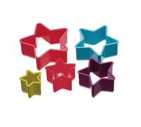 Colourworks Set di 5 tagliabiscotti a forma di stella in plastica