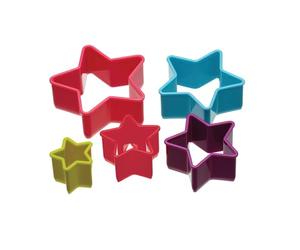 Colourworks Set di 5 tagliabiscotti a forma di stella in plastica