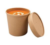Colpac - Bicchieri da minestra riciclabili in carta kraft, adatti al microonde, 350 ml, confezione da 500