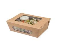 Colpac Zest Compostable Kraft Tuck-Top - Insalata con finestra in acetato, 825 ml