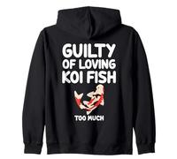 Colpevole di Amare Koi Fish Troppo Armonia Giapponese Carpa Felpa con Cappuccio