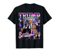 Colpevole di rubare il mio cuore rosa Trump Trump Girl Valentines Maglietta