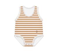 Colpharma J BIMBI BODY 0-36M BIO COTTON SUMMER RIGHE CARAMELLO-BIANCO