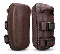 colpitore pao Scudo Thai Pad Curvo Pesante in Pelle Vintage Retro Style di Microfibra con Imbottitura in Gel per Allenamento MMA Muay Thai Kick Boxe Arti Marziali