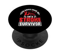 Colpo sopravvissuto Red Stroke Consapevolezza PopSockets PopGrip Adesivo