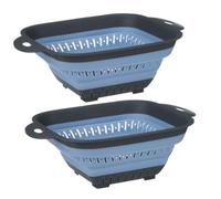 Colpolibile Colpo 2pcs Colpo di coltivalo coltivabile 2, 2 litri Colorate per salvarsi con manico per drenare la pasta, verdura e frutta ...