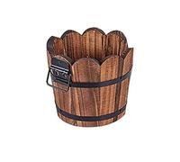 Colrid Fioriera per Vasi in Legno, Vasi da Giardino in Legno, Vaso da Fiori, Rotonde, Fatto a Mano, Sicuro per il Corpo Umano, con Foro di Drenaggio, per Piante da Giardino, Decorazione per la Casa