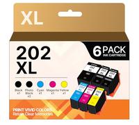 Colroan 6-Pack 202XL Alta Resa Cartucce Compatibili per Epson 202 XL Multipack per Epson Expression Premium XP-6000 XP-6005 XP-6100 XP-6105 (XL Capacità)