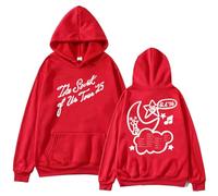 COLseller Felpa con Cappuccio Gracie Abrams ‘The Secret of Us’ | Stella E Luna, Unisex | Prodotto Ufficiale A Maniche Lunghe (Rosso,4XL)