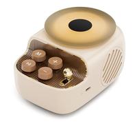 COLSUR Altoparlante Bluetooth con Luce Notturna Regalo Donna Amico 3 IN 1 Mini Altoparlante Bluetooth in Look Giradischi Vintage con Diffusore di Oli Essenziali Vassoio per Decorazione Casa Ufficio