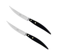 COLTELLERIE BERTI POLICROMIA COLTELLO DA TAVOLA MANICO IN METACRILATO NERO CONFEZIONE 2 PZ 20/8066